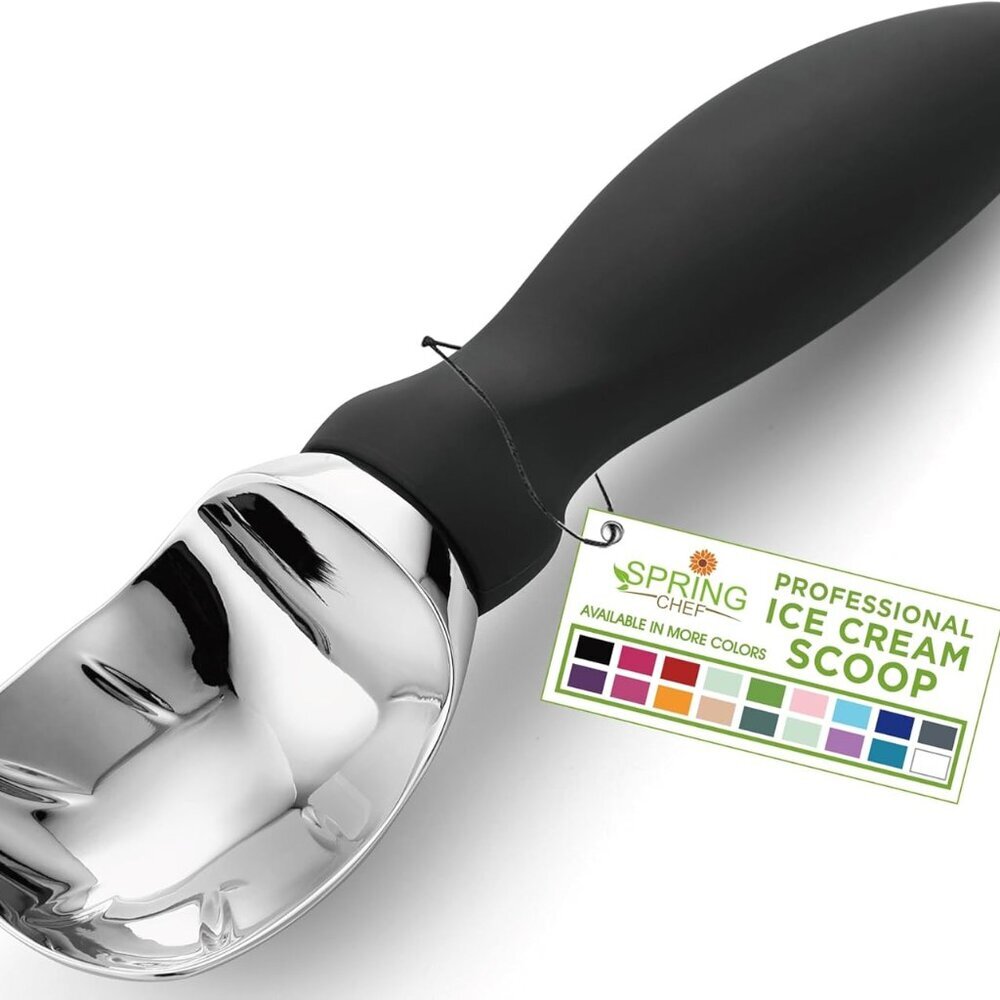 Heavy Duty Ice Cream Scoop with Comfortable Handle - Professional Ice Cream Scoo